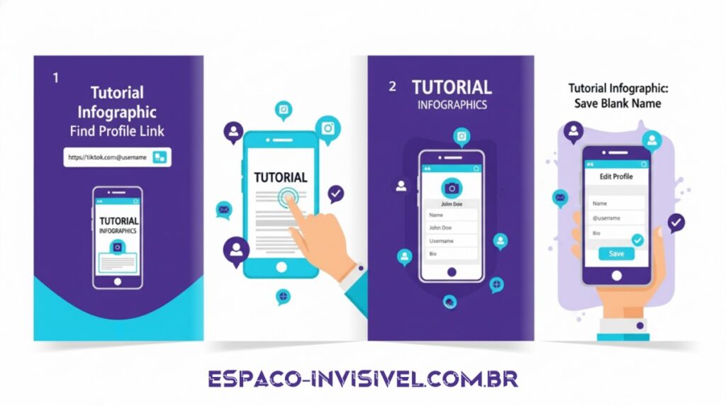 how to get tiktok invisible name step by step tutorial 4 steps iphone android