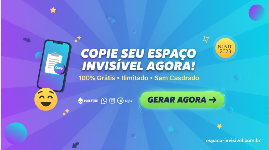 ferramenta gratuita para copiar e gerar espaço invisível online 2026