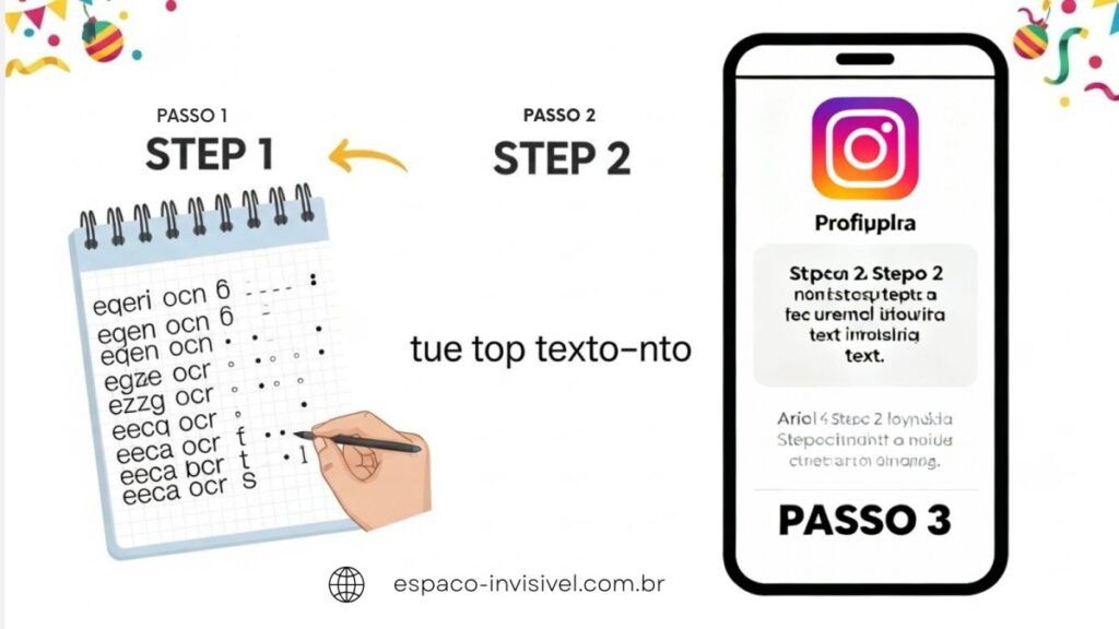 Tutorial passo a passo para centralizar texto na bio do Instagram com caracteres invisíveis