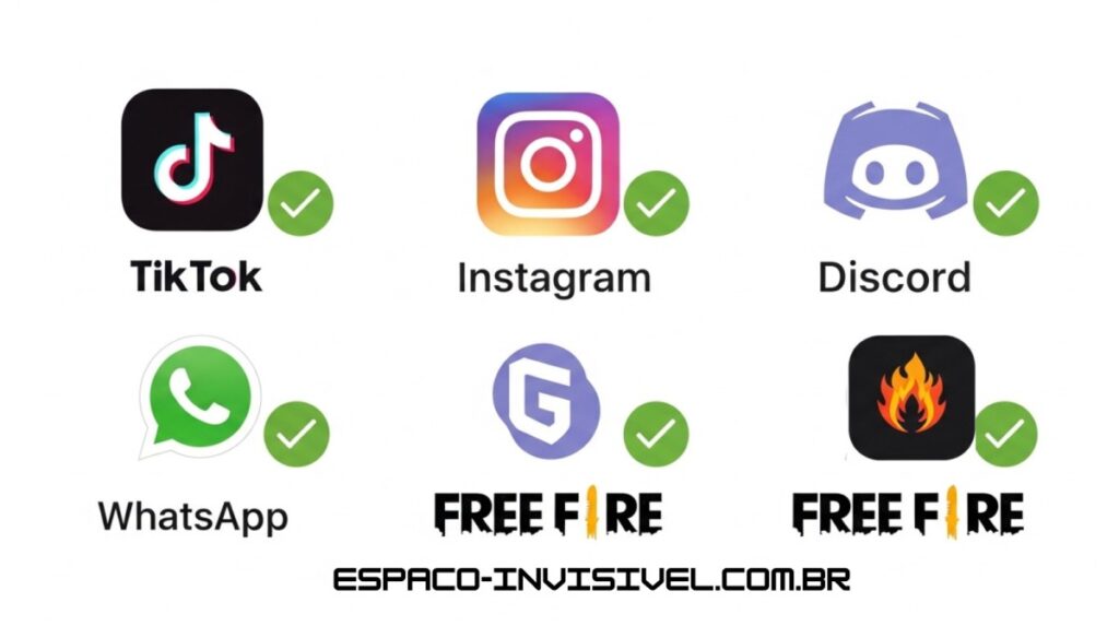 plataformas que aceitam caractere invisivel tiktok instagram discord whatsapp free fire