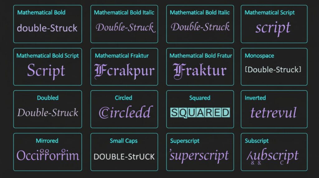 estilos de letras diferentes cursiva gotica estetica unicode exemplos 2026