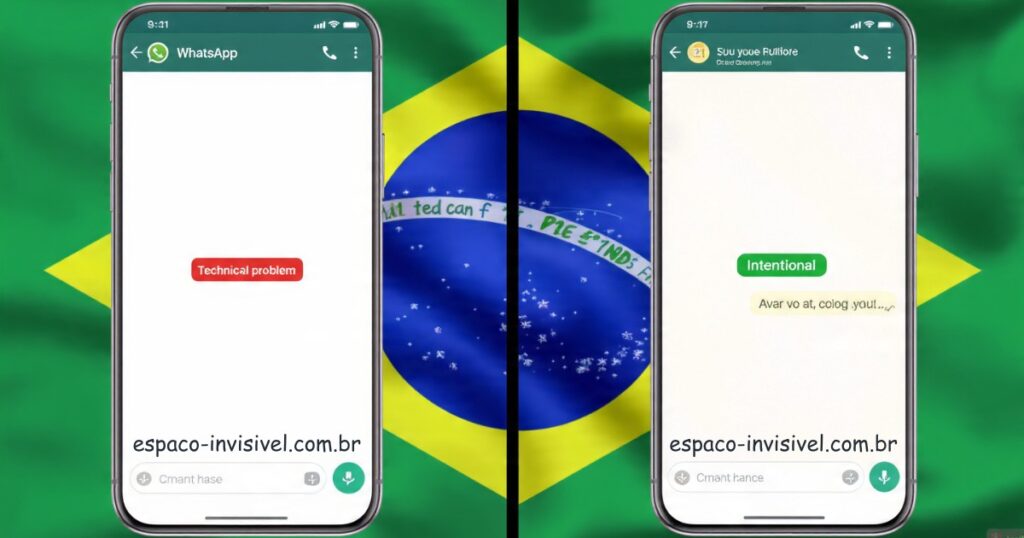 diferenca tela em branco whatsapp mensagem em branco whatsapp 2026